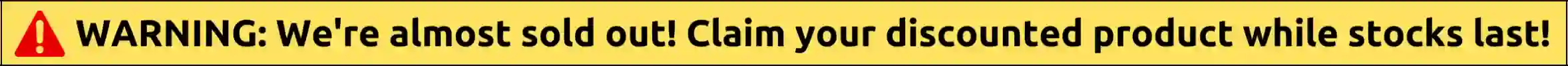 Limited stock warning banner for discounted NeuroQuiet product